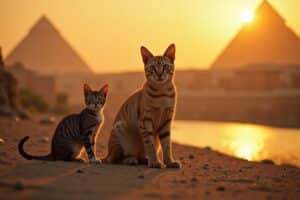 Ägyptische Katzen - Elegante Begleiter am Nil