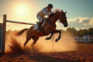 Pferde springen: Beeindruckende Springkunst der Vierbeiner