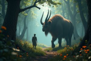 Mystische Fabelwesen und reale Tiere